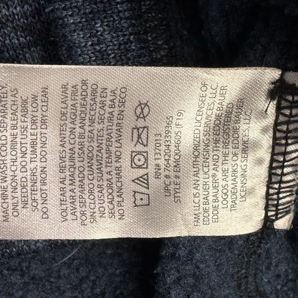 Eddie Bauer Fleece 1/4 Zip Sweater Men 2XL Blue Better Sweater‎ L/S